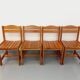 Set of 4 vintage pine chairs from the 70s