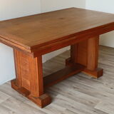 Modernist solid oak dining table, 1940