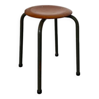 Table d'Appoint Tabouret Industriel Vintage de Marko, 1950s