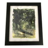 Aquarelle encadrée sous bois signée