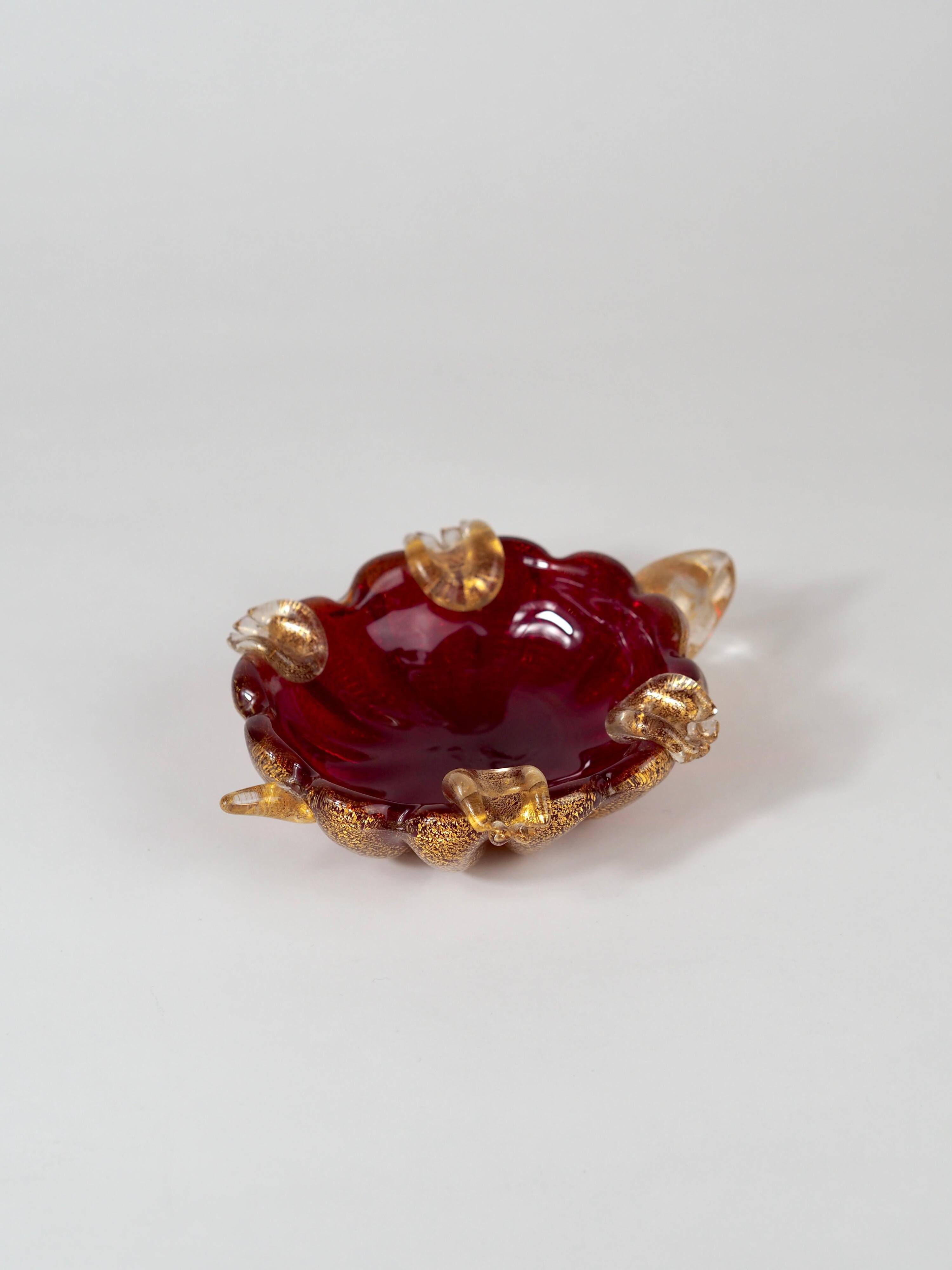 Sculpture de tortue et cendrier en verre de Murano du milieu du siècle par Barovier&Toso