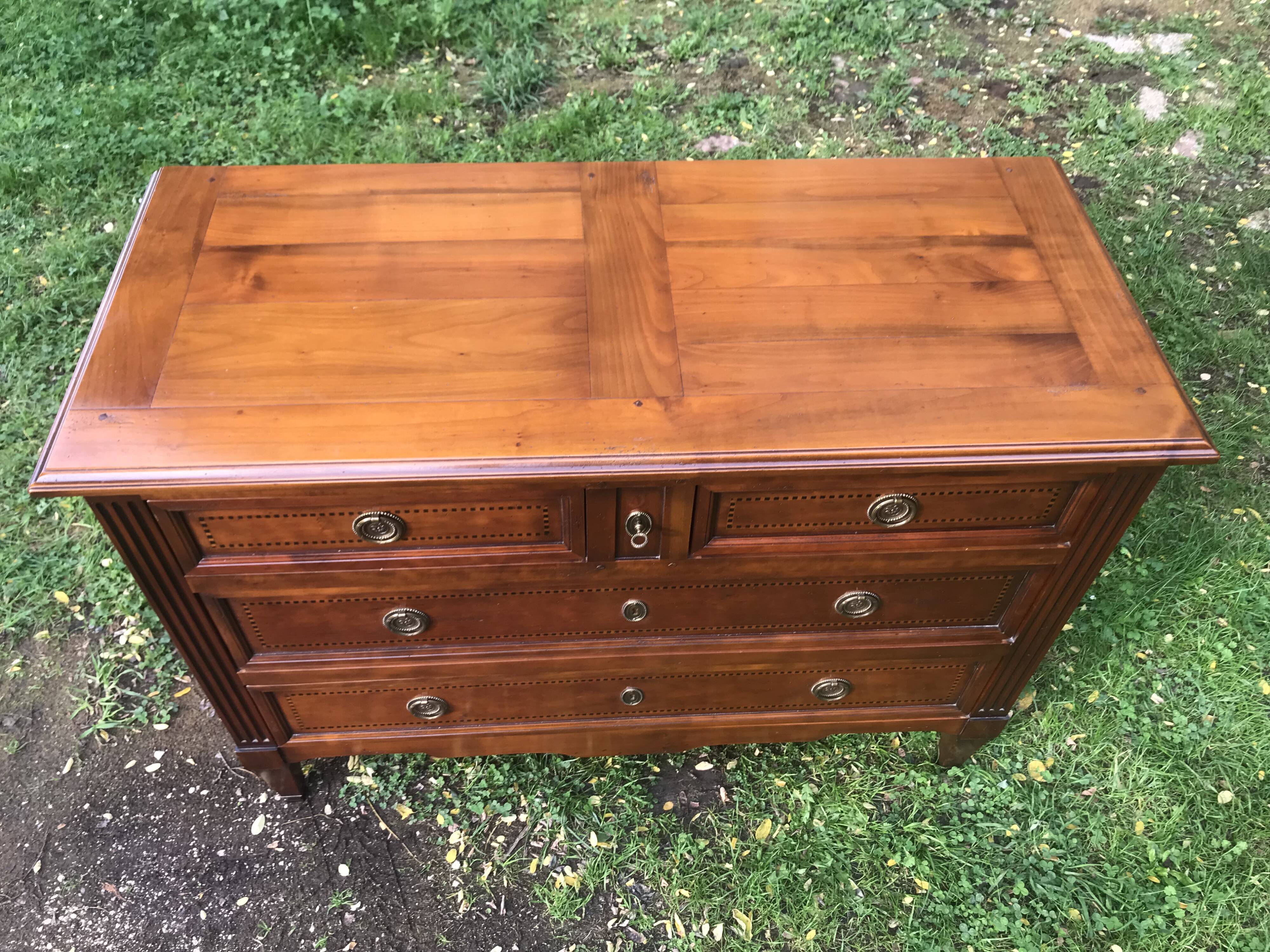 Louis XVI cherry-style chest of drawers