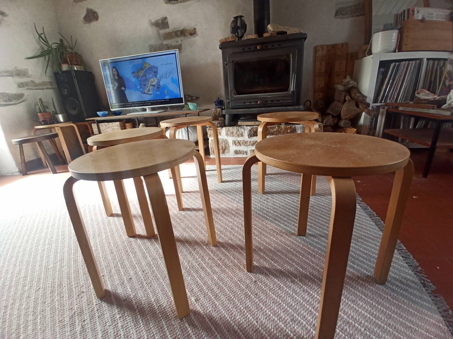 5 Frosta stools, vintage Ikea