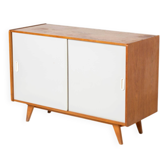 1 of 2 Jiri Jiroutek sideboard with sliding door, Czechoslovakia, 1960s