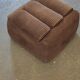 Pouf en velours côtelé, vintage