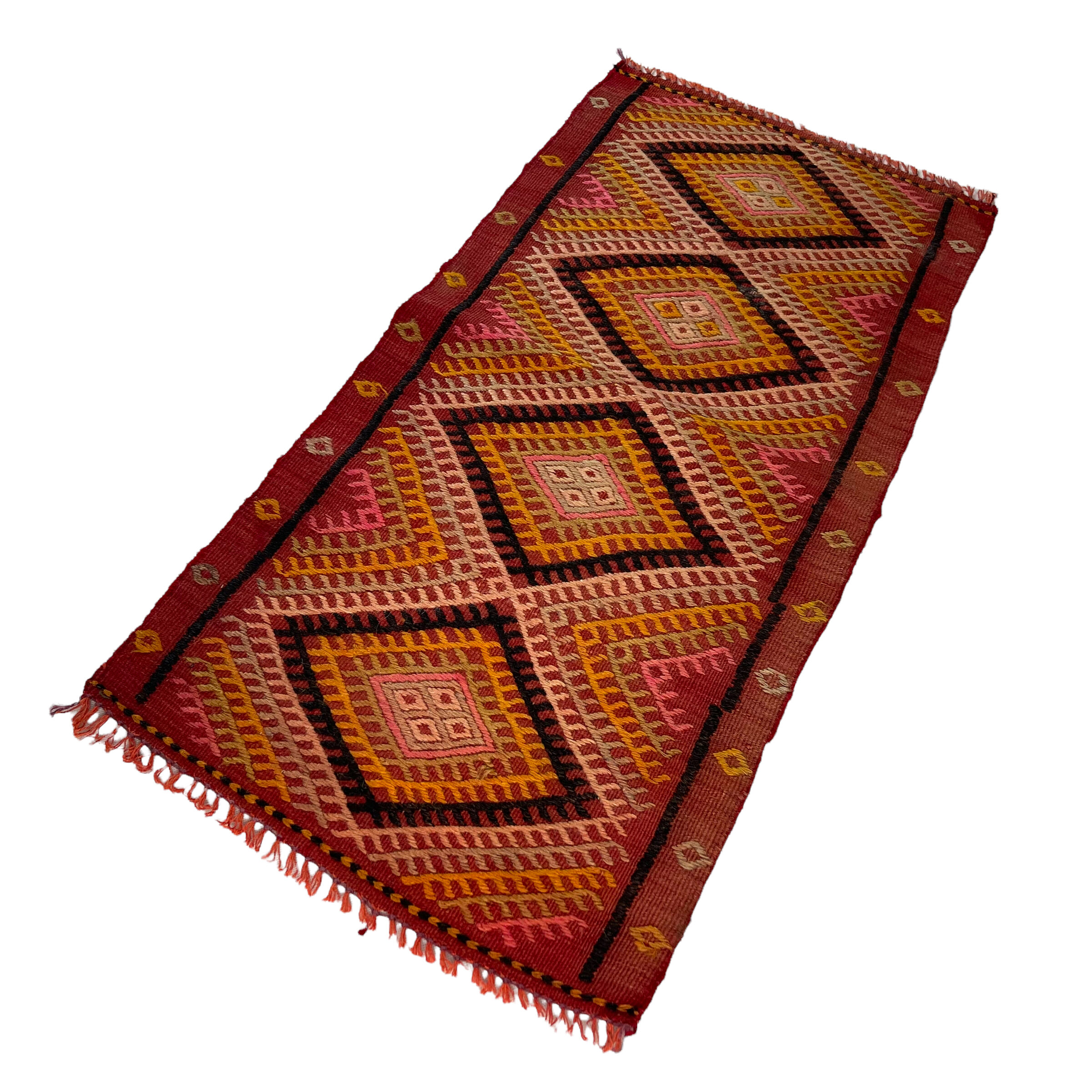 Vintage turkish kilim rug , 95 x 46 cm