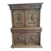 Armoire 2 corps style Henry 2 en noyer