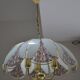 Suspension/lustre verre et laiton des années 80