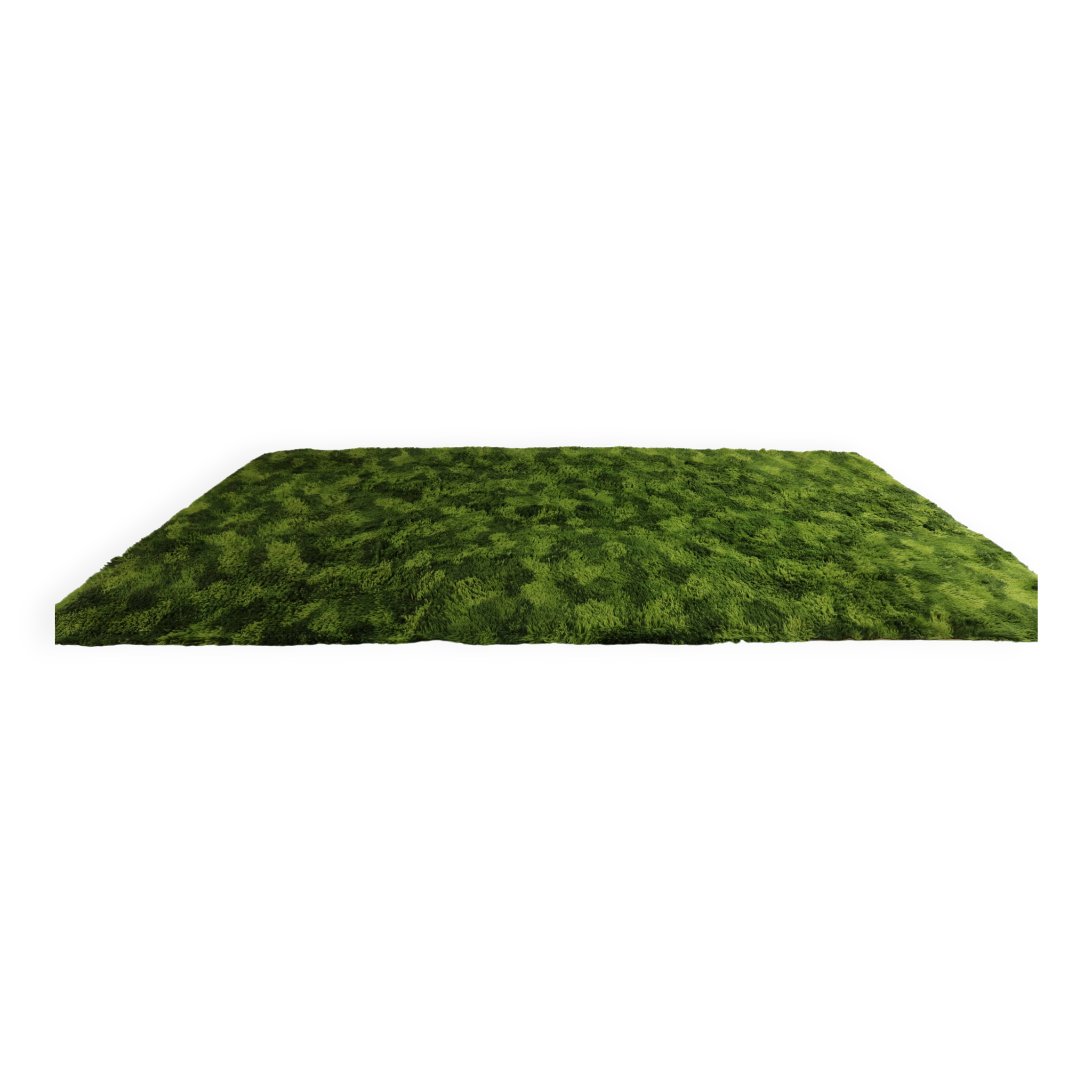 Beau tapis vert mélangé