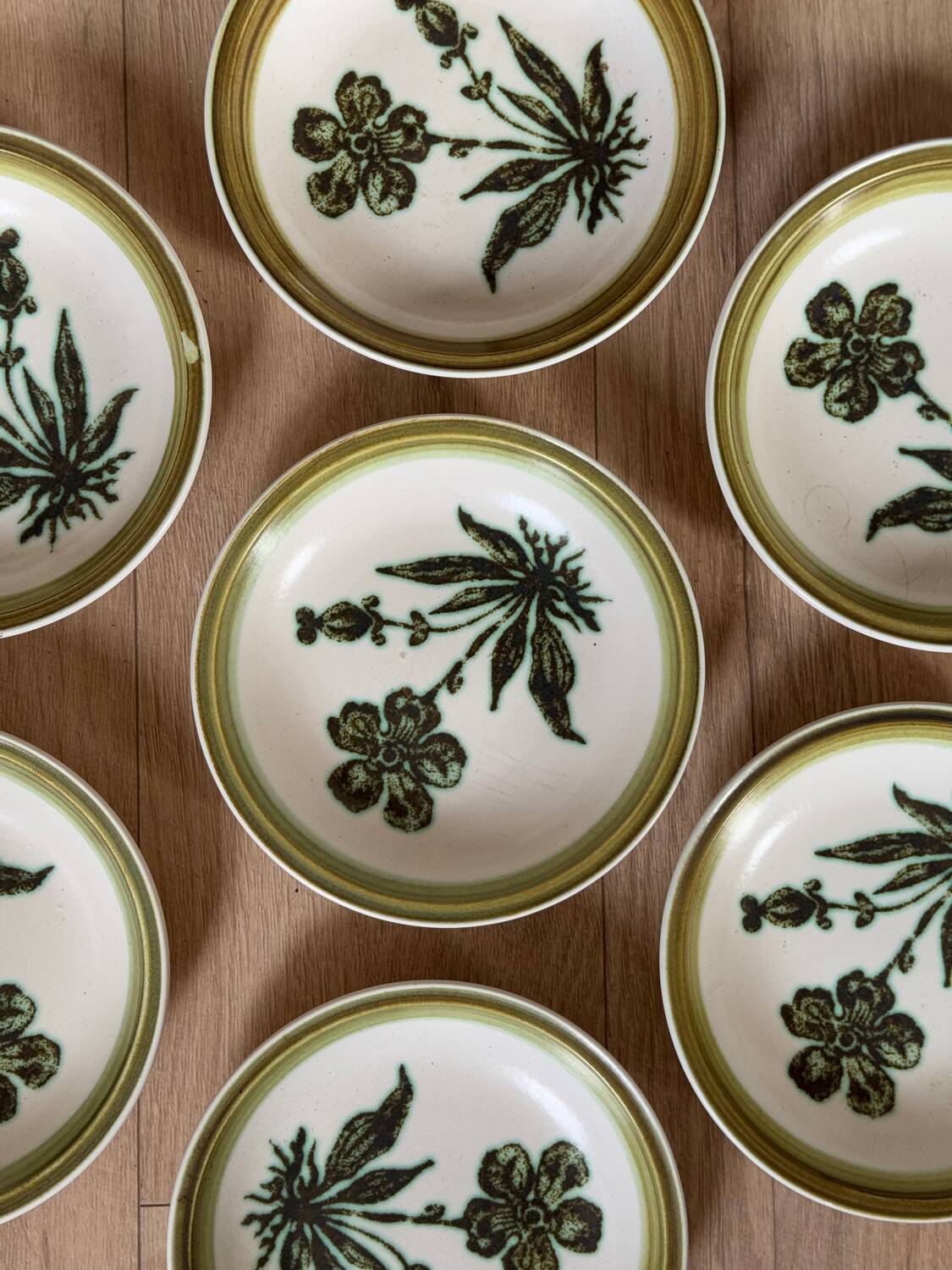 Assiettes creuses en grès Herbier Gien