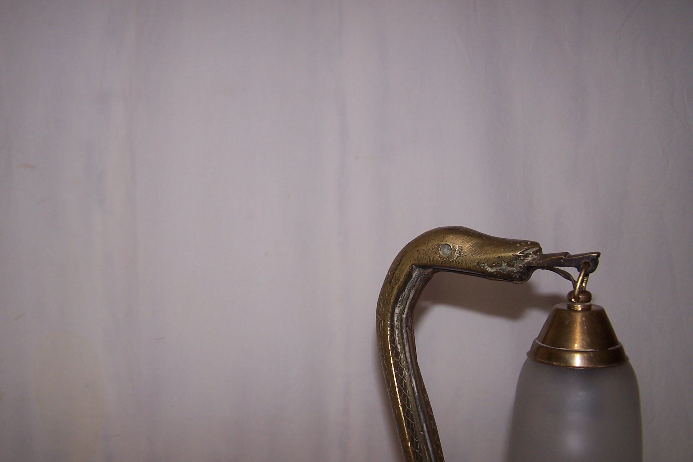 Bronze cobra lamp art deco