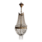 Lustre en cristal et bronze doré