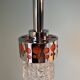 Art deco lamp / glass shade from the 1960s / ceiling pendant lamp for home decor