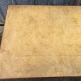 Antique solid cherry farmhouse table with 2 front drawers.