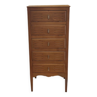 Art Deco style solid wood storage unit - mid 20th century