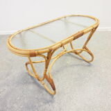 Vintage mid century rattan lounge set by Dirk Sliedregt for Rohe