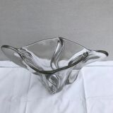 Vase ancien forme coupe verre moule transparent design vintage