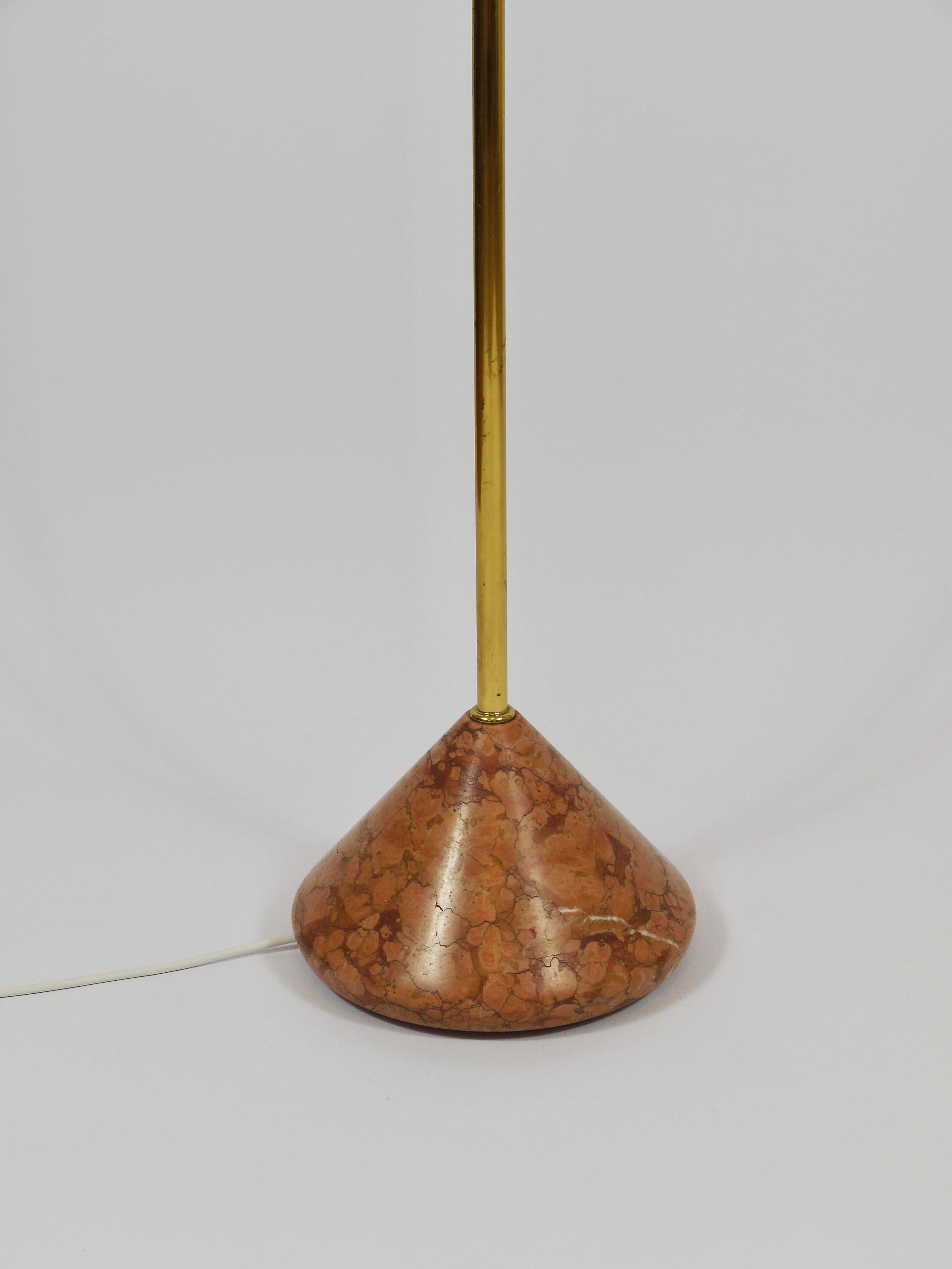 Lampe sur pied Roberto Pamio Febo en marbre, laiton et verre de Murano par Leucos Italie