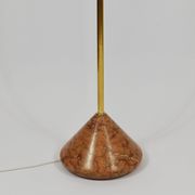 Roberto Pamio Febo floor lamp in marble, brass, and Murano glass by Leucos Italy.