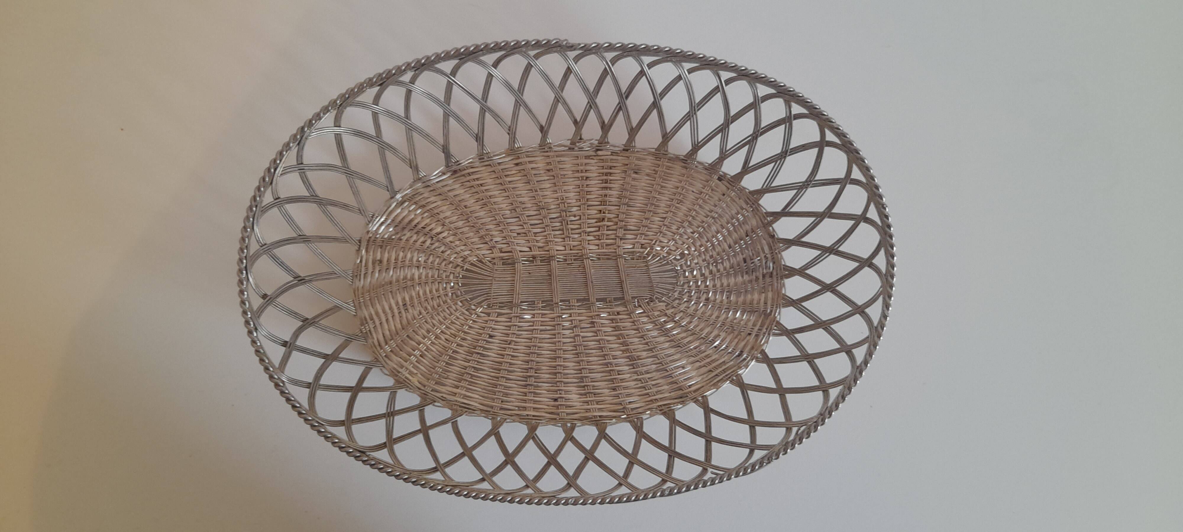 Braided metal basket