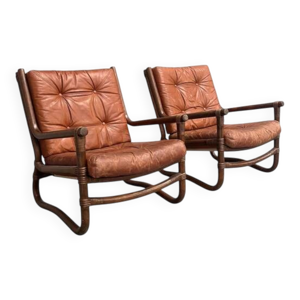 Ensemble de chaises vintage - bambou