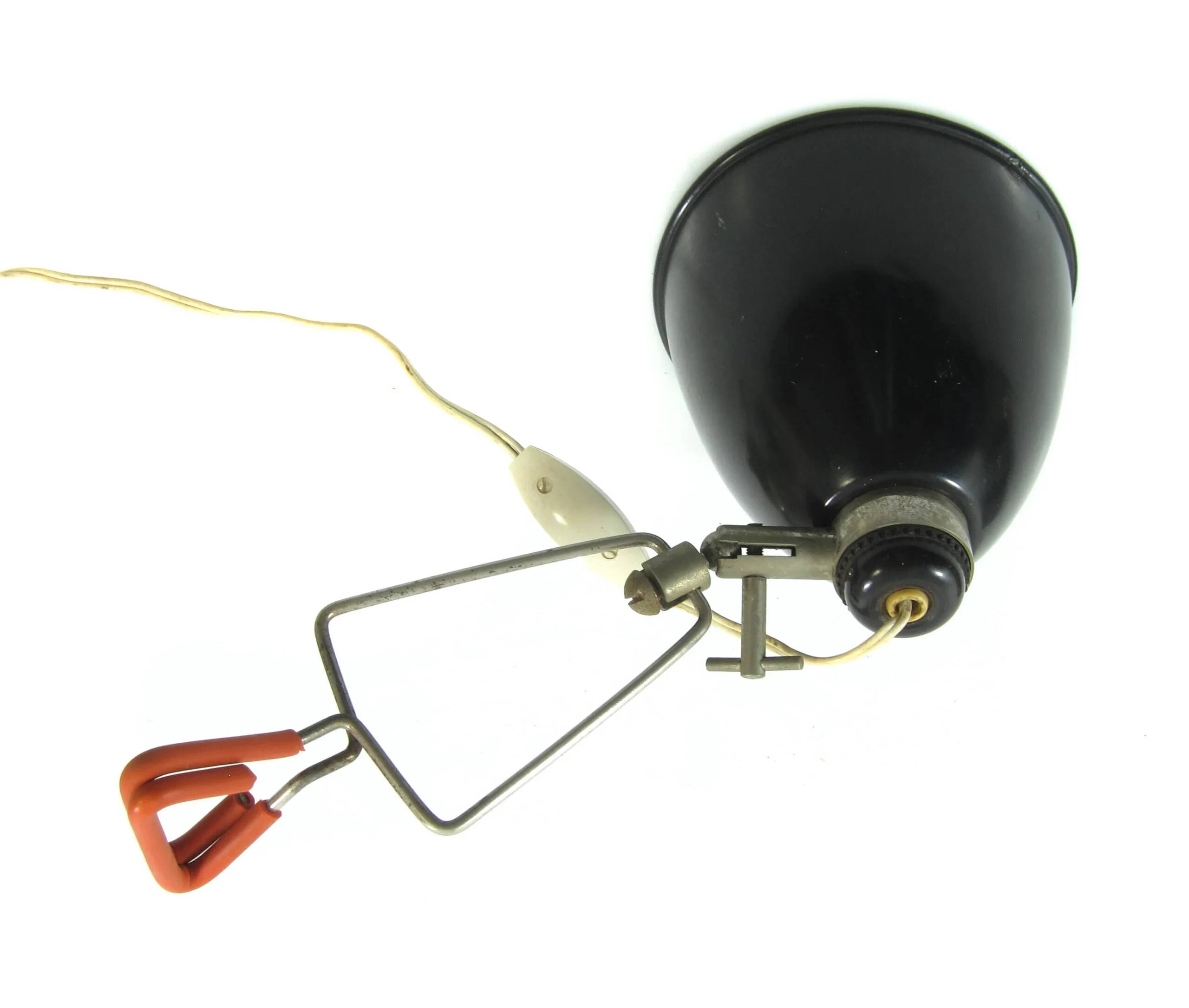 Set of two HALA clamp lamps from the 1950s, Dutch design.