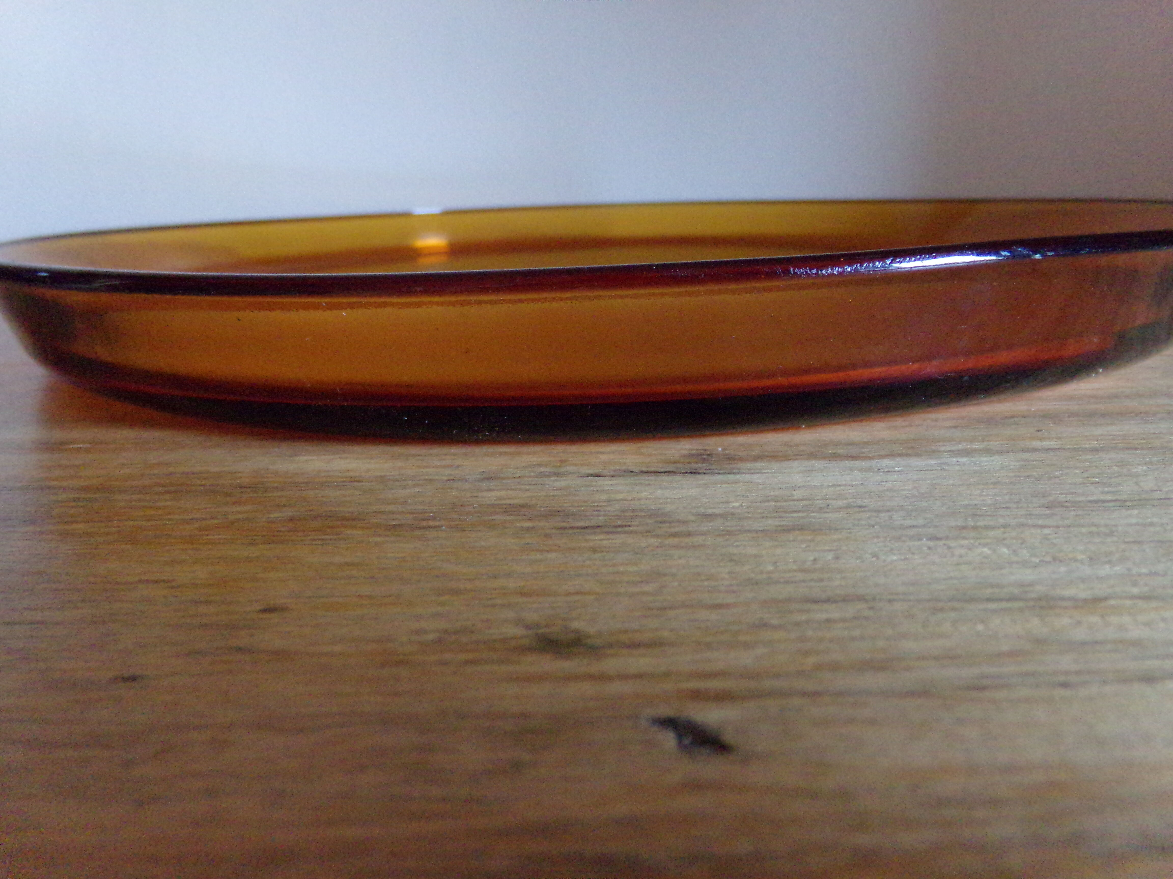 Smoked glass round tray