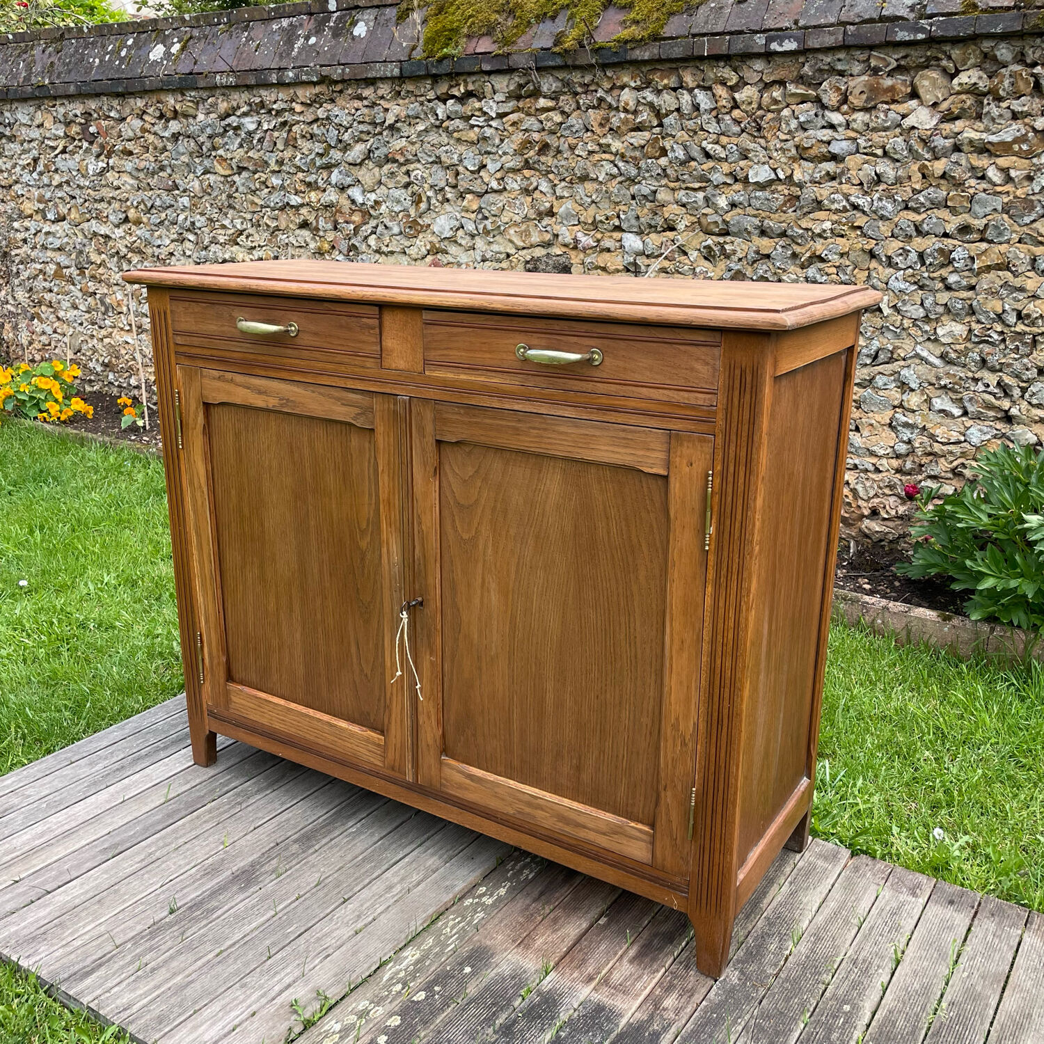 Parisian sideboard vintage solid oak