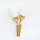 hollywood regency double wall lamp Kamenicky Senov, Czechoslovakia, 1970s