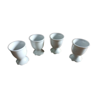 Coquetiers porcelain blanche lot of 4
