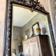 Antique Napoleon III pediment mirror