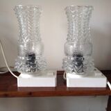 Pair of vintage bedside lamps, 60s