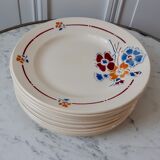 Lot of 6/12 hollow plates Saint Amand model Valentin