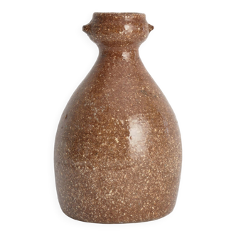 Japanese Shigaraki Inspired Handmade Stoneware Vase with Barnacle-Like Texture