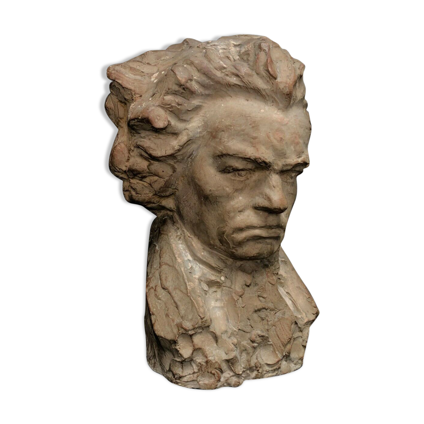 Terracotta bust representing Beethoven around 1930
