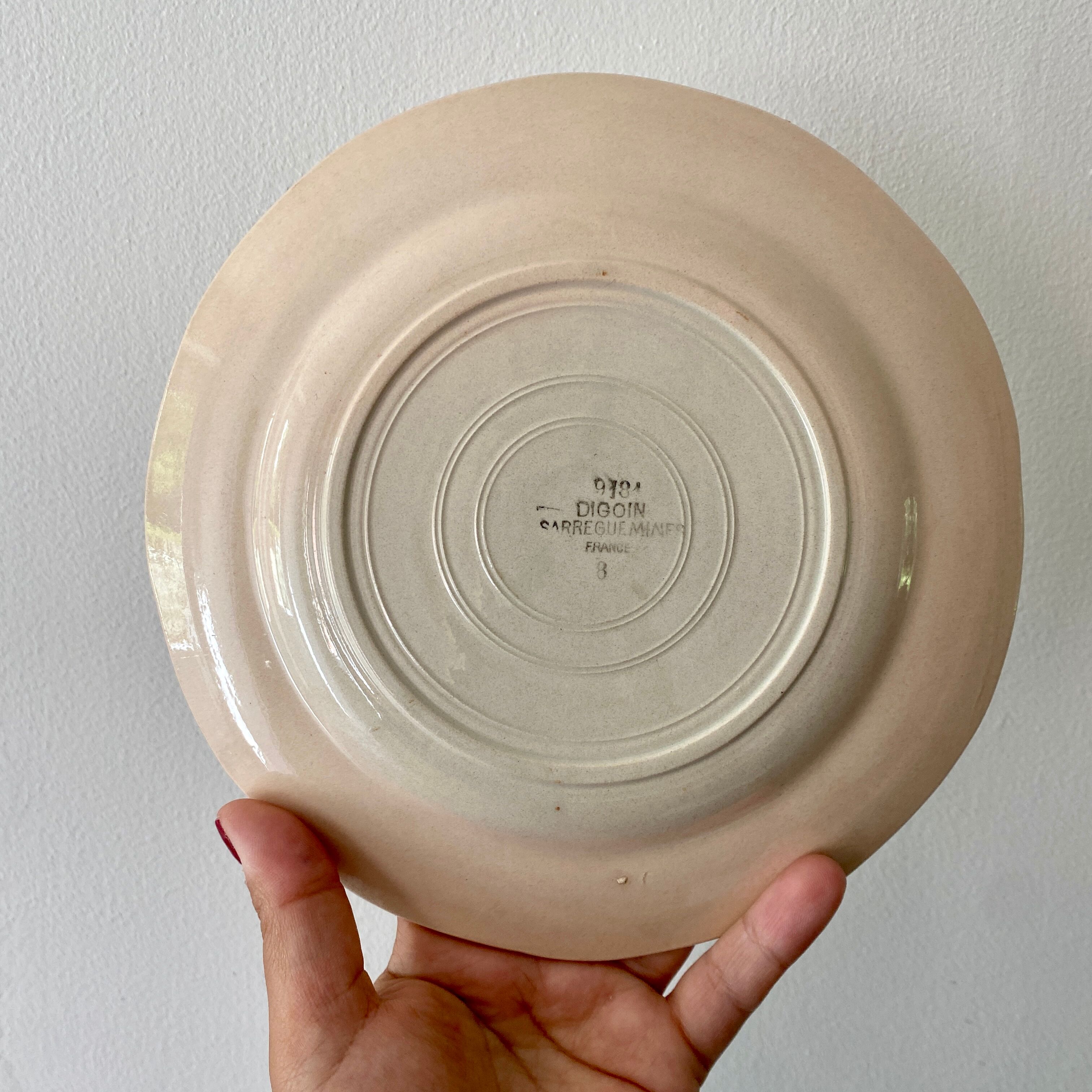 Set of 8 vintage dessert plates, model 9181 by Digoin