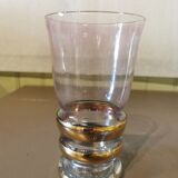Set of 4 vintage golden stem glasses