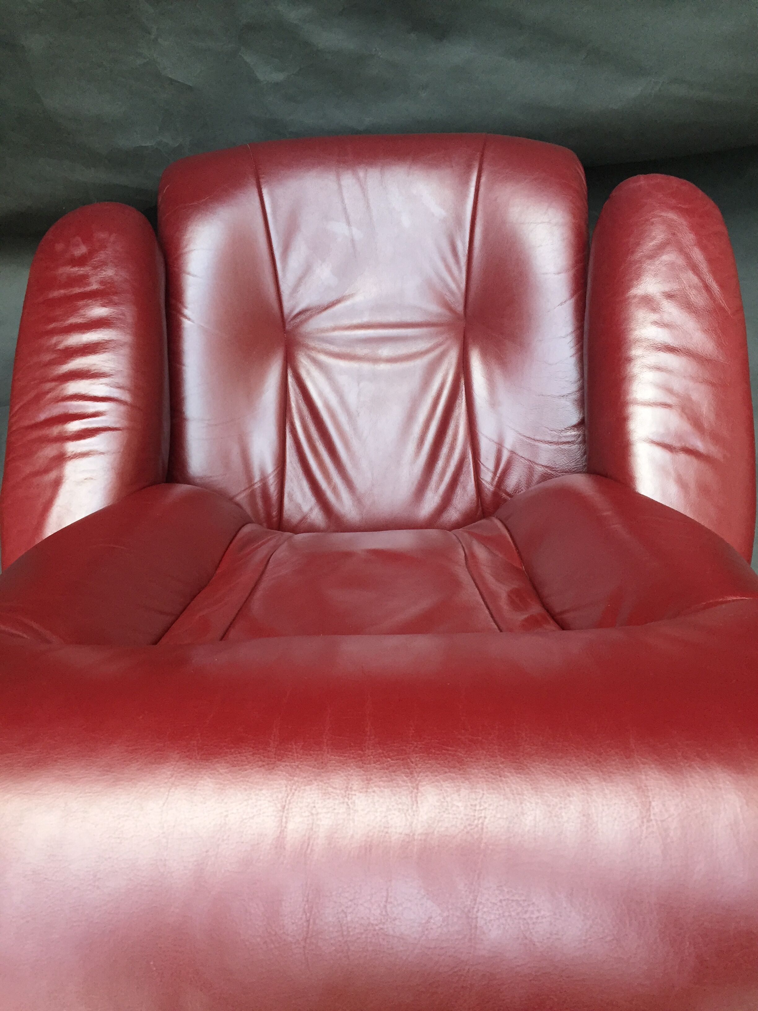 Scandinavian reclining relax armchair in Anderssons leather