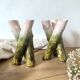 Pair of Art Nouveau branch slip vases