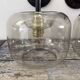 Pair of smoked glass wall sconces