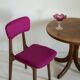 Fuchsia wool chair, beech wood, Rajmund Halas, Europe, 1960s