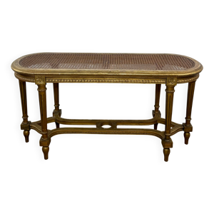 Banquette cannée dorée - louis