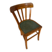 Chaise Bistrot Ancienne Style BAUMANN Mado Bois Assise Verte Vintage #