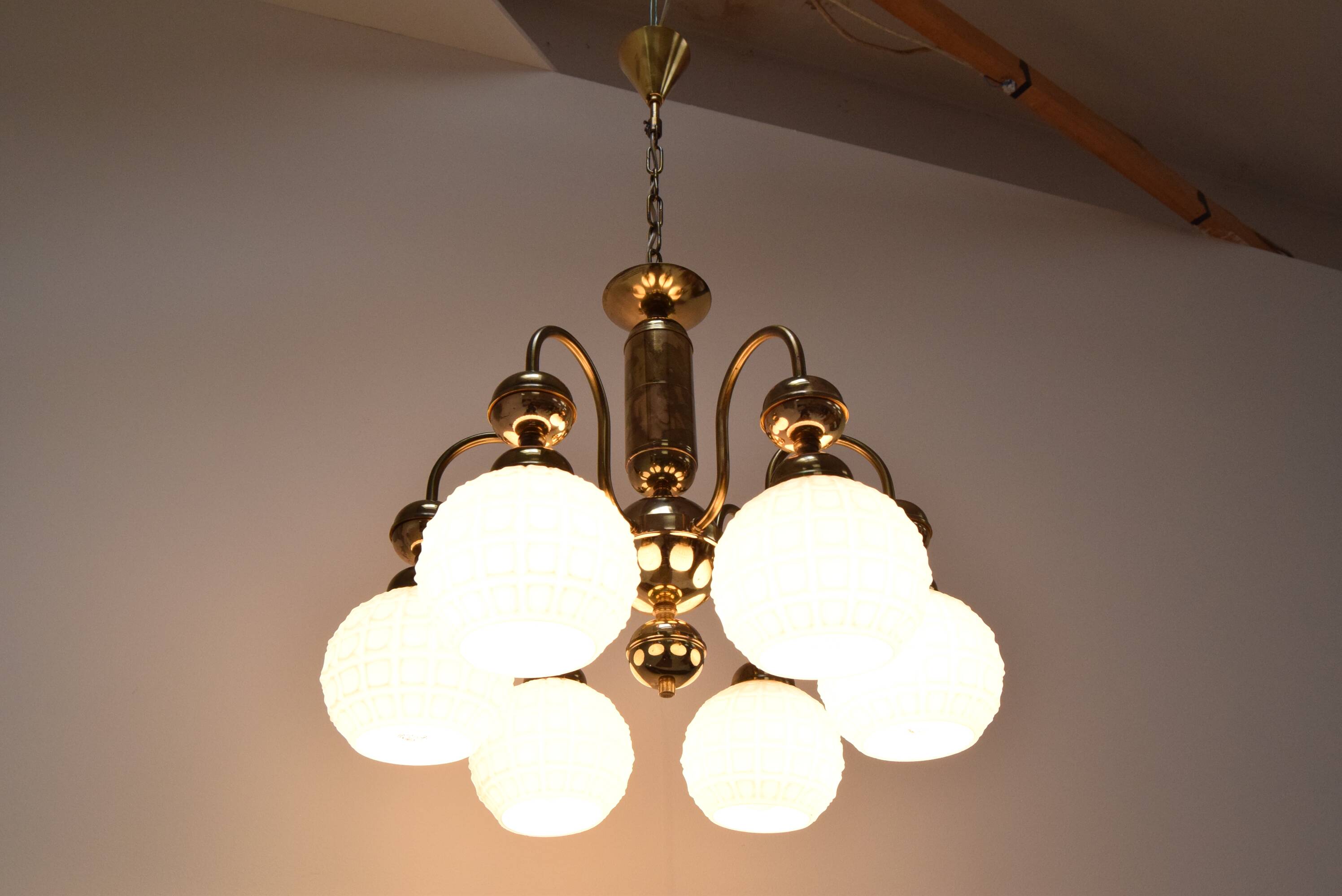 Mid-century Chandelier by Kamenicky Senov, Czechoslovakia, 1970's.