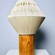 B-243 Wood & Sisal Table Lamp By Hans-Agne Jakobsson For Ab Ellysett, Sweden 1960S