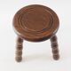 Beaded wooden tripod stool