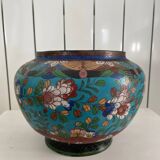 Cache-pot ancien en cloisonné, Japon, XIXe