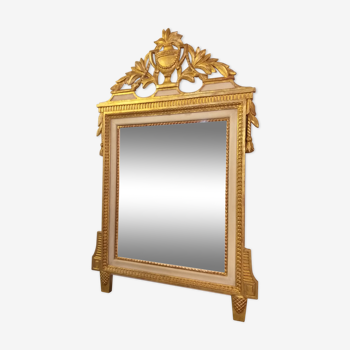 Miroir style empire bois laqué - 99x63cm