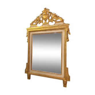 Miroir style empire bois laqué - 99x63cm