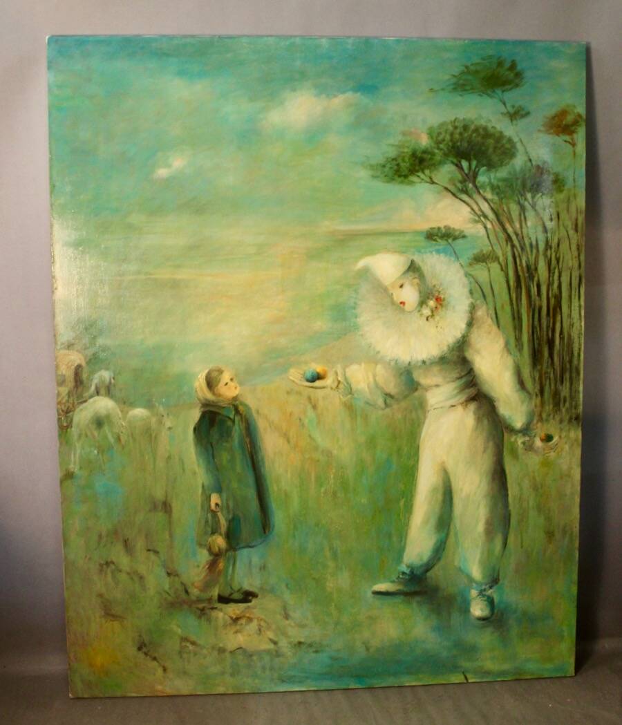 Large Oil on canvas "Harlequin"